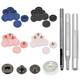 15mm S Spring Press Studs With Gunmetal Back Snaps With OR Without Hand Tool